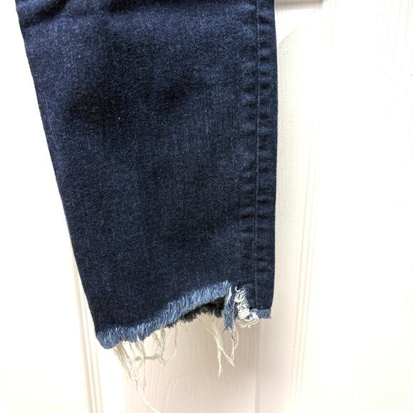Gap True Skinny Jeans, Dark Wash, Frayed Hem, High Rise, Women's Size 30 R - Picture 5 of 6